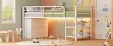 Home decor, twin size lock bed with six fabric storage drawers, metal low loft bed
