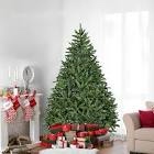 7 foot unlit, hinged, spruce artificial Christmas tree
