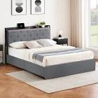 Mondrell upholstered platform bed, Full/queen