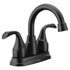 Centerset two handle bathroom sink faucet black 