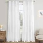 Dennan linen curtain rod pocket back tab linen semi sheer curtains