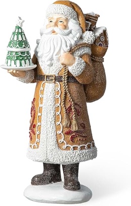 11.5” resin Christmas Santa figurine table decoration