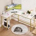 Rory L shaped metal base computer desk