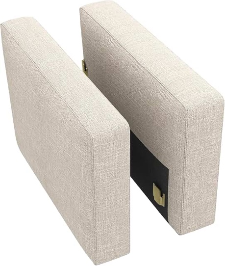 A pair of farm Chenille arm modular for modular sectional sofa, arms only, beige