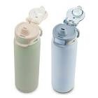 Ello Flip to Fill, Pop to Drink Stainless Steel Water Bottle with Leak-Proof Locking Lid, 22 oz – Reusable Insulated Travel Bottle, Color: Cornflower/Blush Breeze