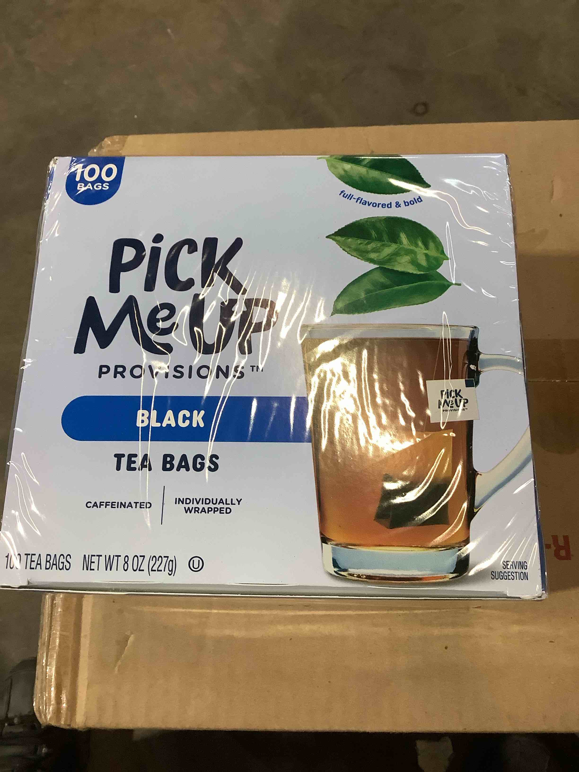Pick me up, provisions, black, teabags caffeinated, 100 bags