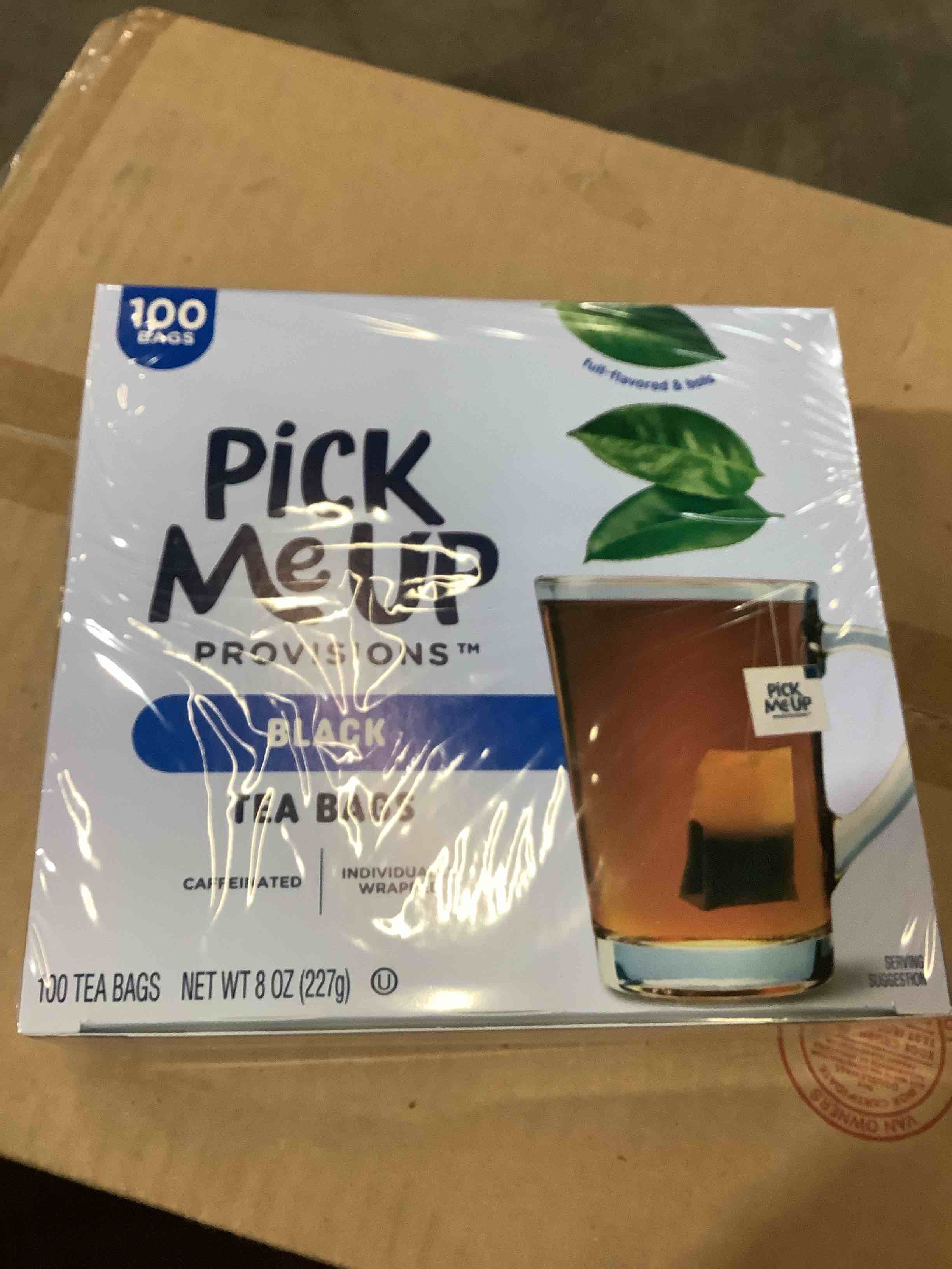 Pick me up provisions, black tea, bags, 100 bags