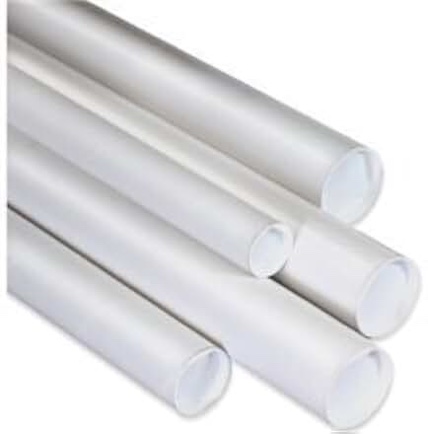 .065 Wall 3” x 25” White tubes, 12 count