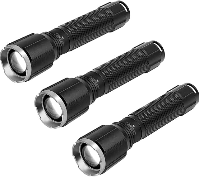 Members mark LED rechargeable flashlights 3 count