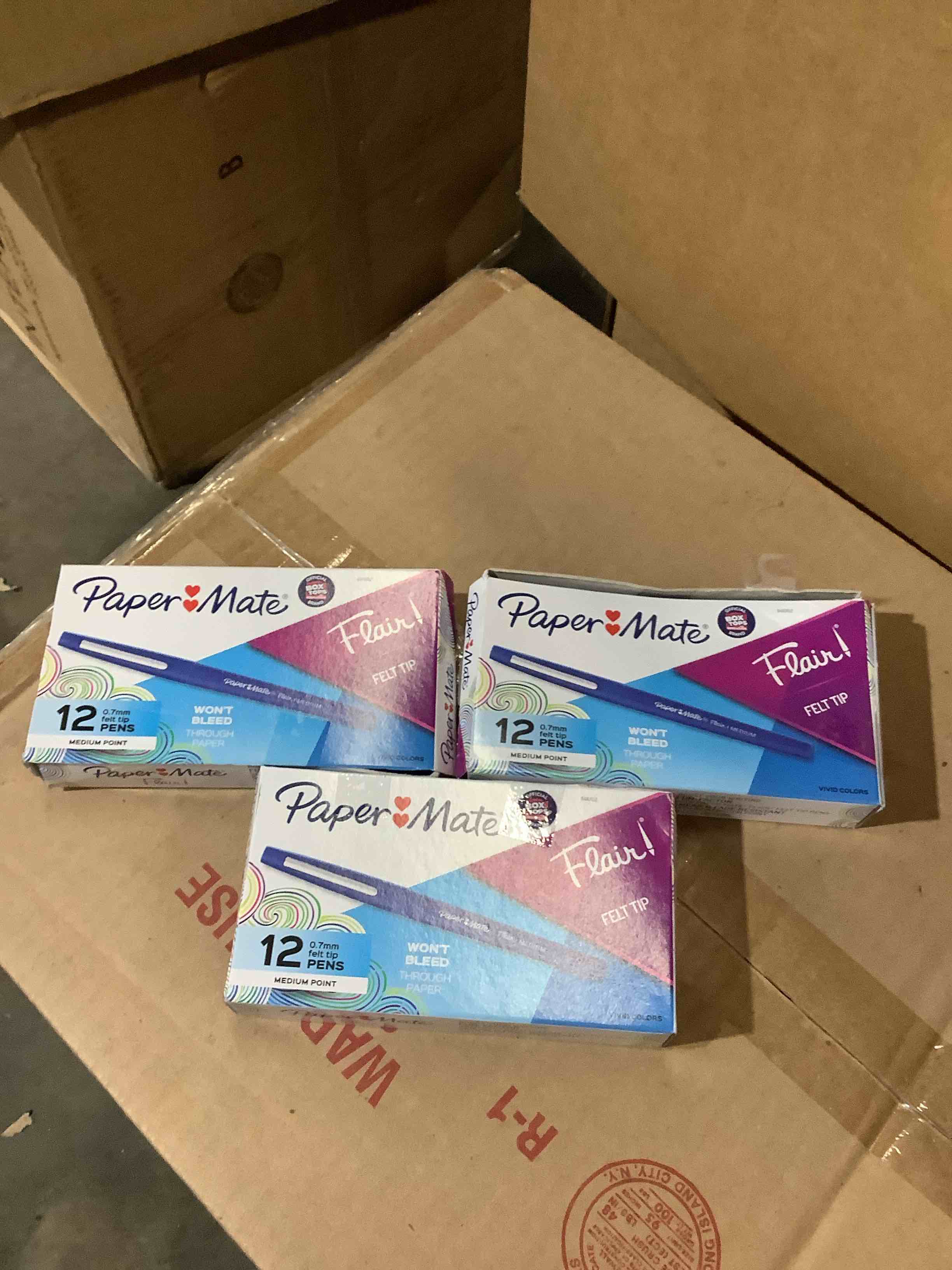   Paper mate flare felt tip pins