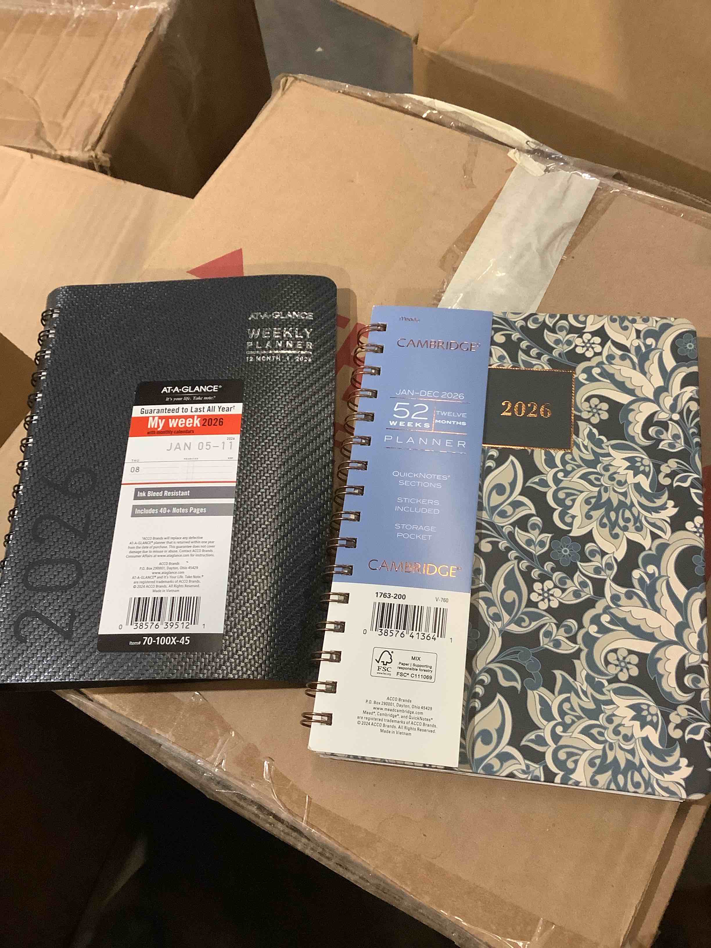 Add a glance and Cambridge, 2006 weekly calendars planners