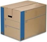 Banker's Box 0062901 SmoothMove Prime 24" x 18" x 18" Kraft / Blue Large Moving Box - 6/Case