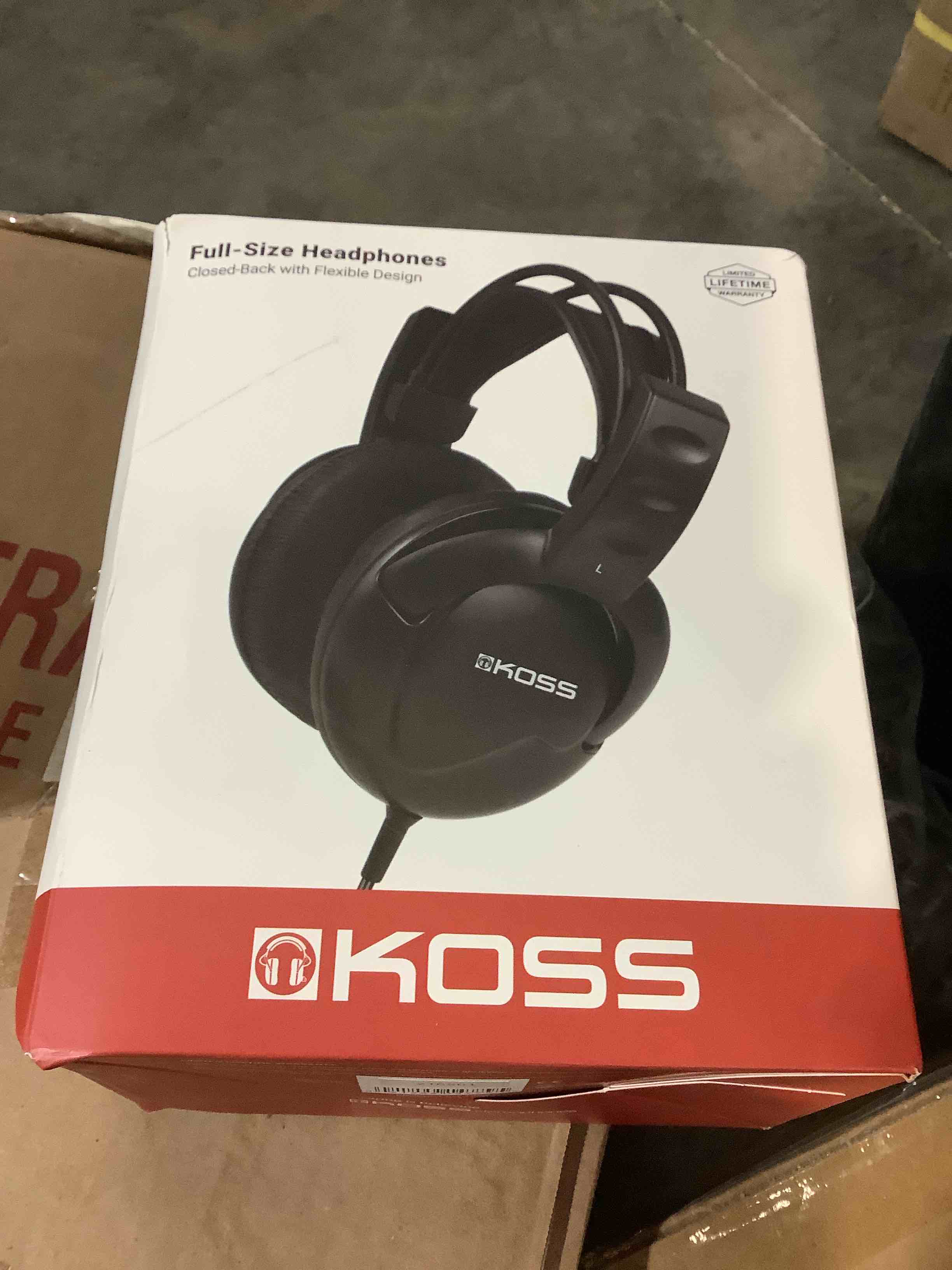 Koss Noise Isolating Over-Ear Headphones Black Ur20
