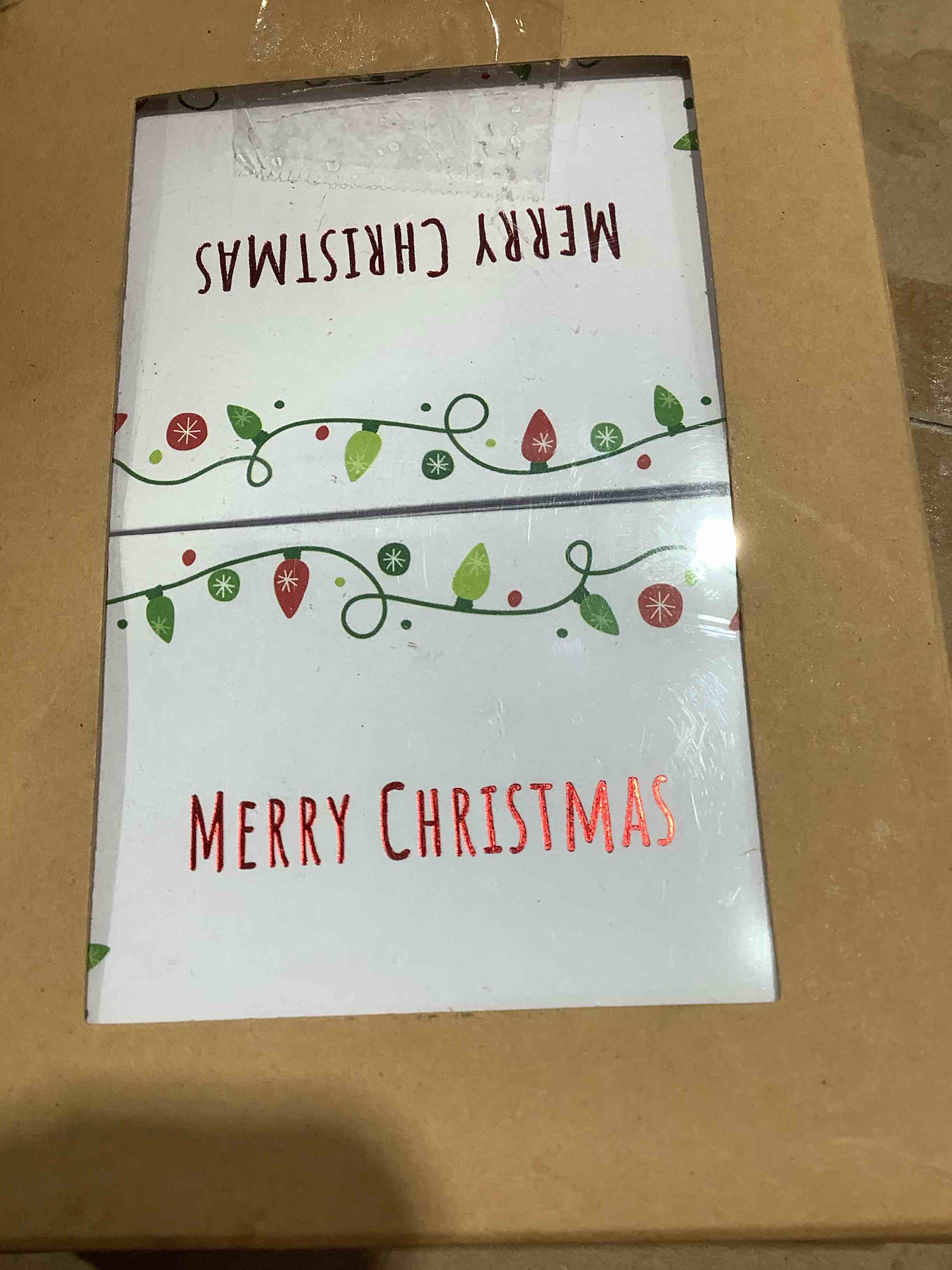 Holiday lights foil, 50-50 note cards with envelopes