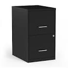 Two drawer vertical file letters, black 18 inch light duty filing, 24.1 inch high by 14.3 inch wide by 18.9 inch deep