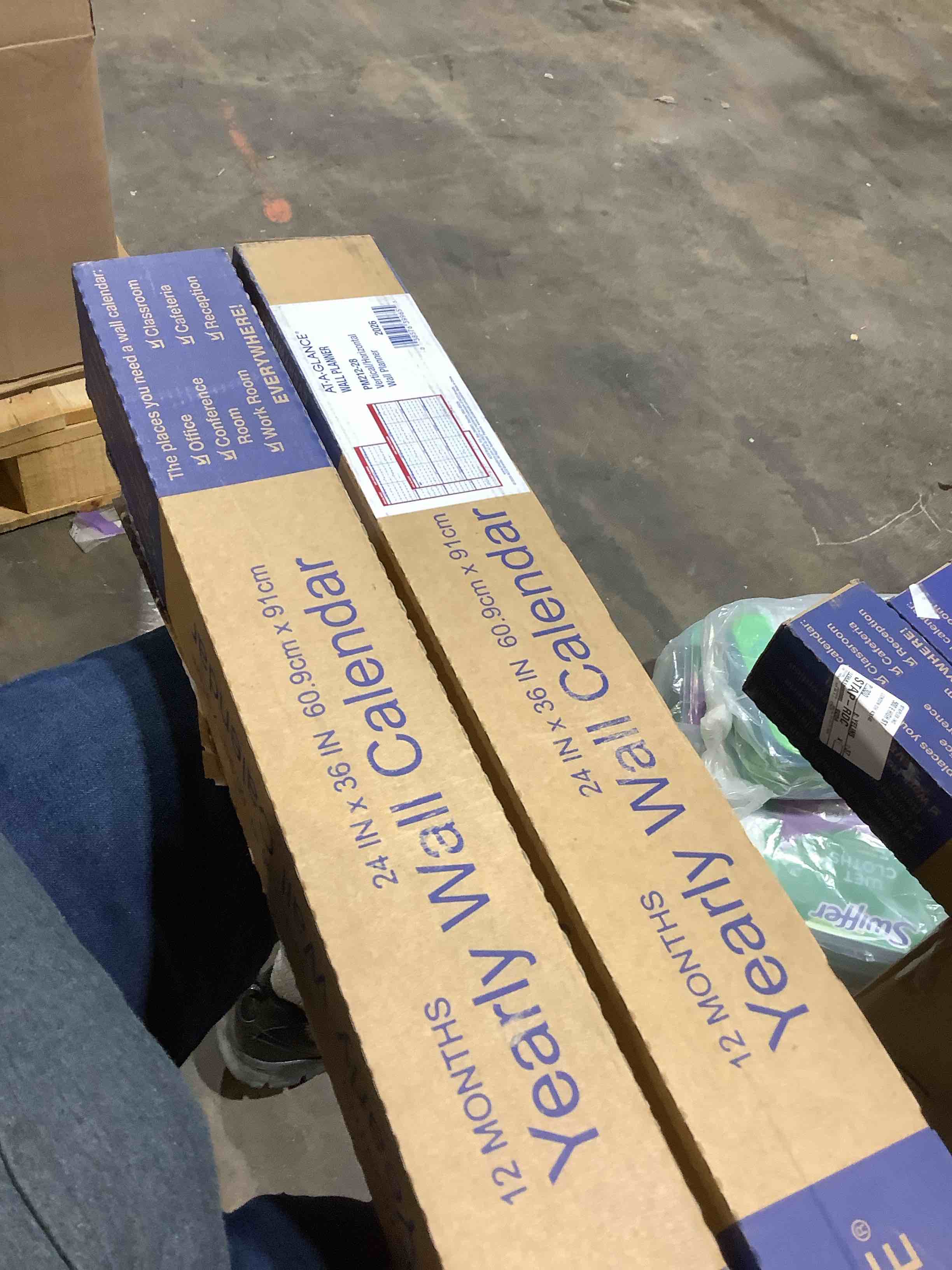 Condition photo showing New/Like New for AT-A-GLANCE 2026 Vertical Horizontal Reversible Yearly Wall Calendar Large 24 x 36