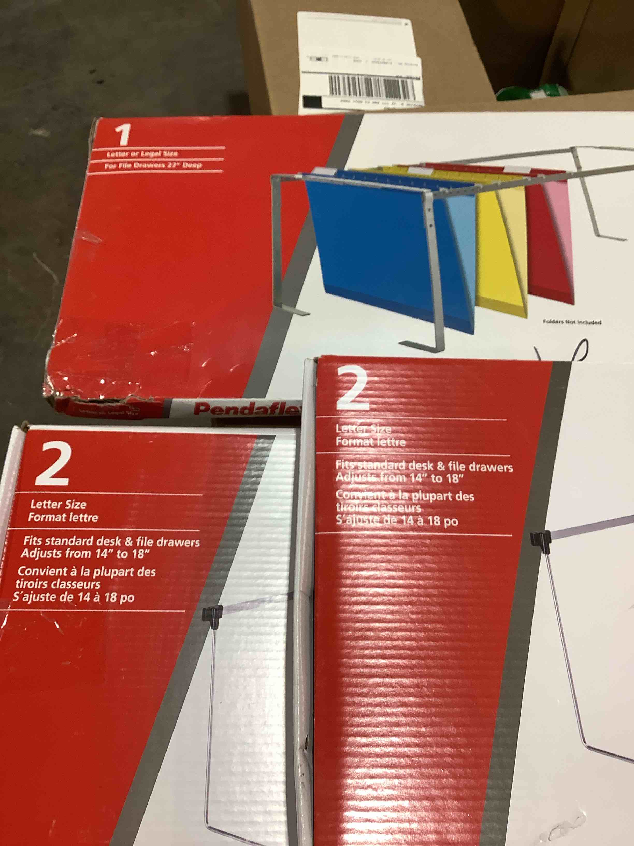 Condition photo showing New/Like New for Pendaflex letter frame support and letter/legal frame support