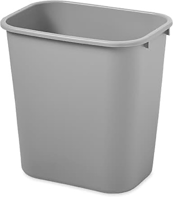 Rubbermaid Commercial Products Gray Plastic Wastebasket