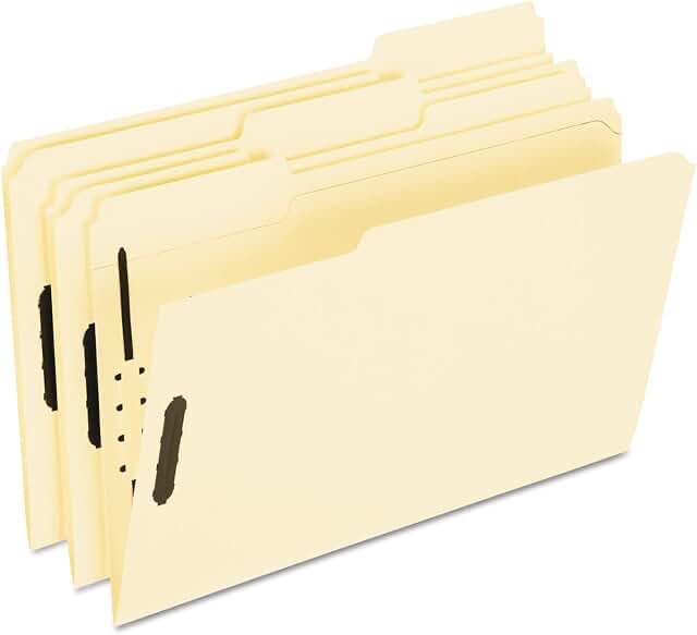 Pendaflex® Manila Fastener Folders  Legal Size  2 Fasteners  1/3 Cut  50/BX