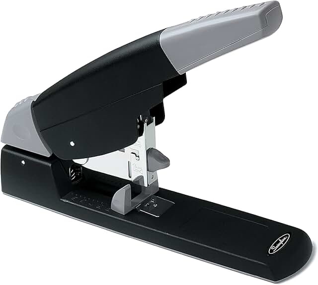 Swingline Heavy Duty Stapler, 210 Sheet Capacity, High Capacity, Jam Free, Comfort Handle, Metal, Black and Gray (90002)