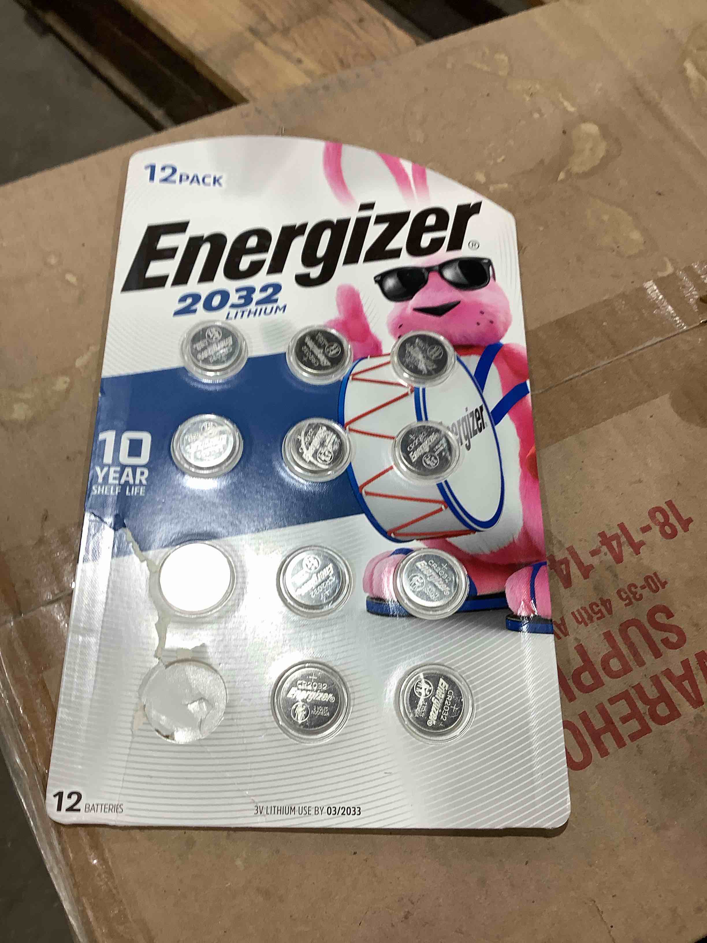 Condition photo showing Good Condition for Energizer 2032 Lithium Coin Battery  12-Pack, Missing one battery
