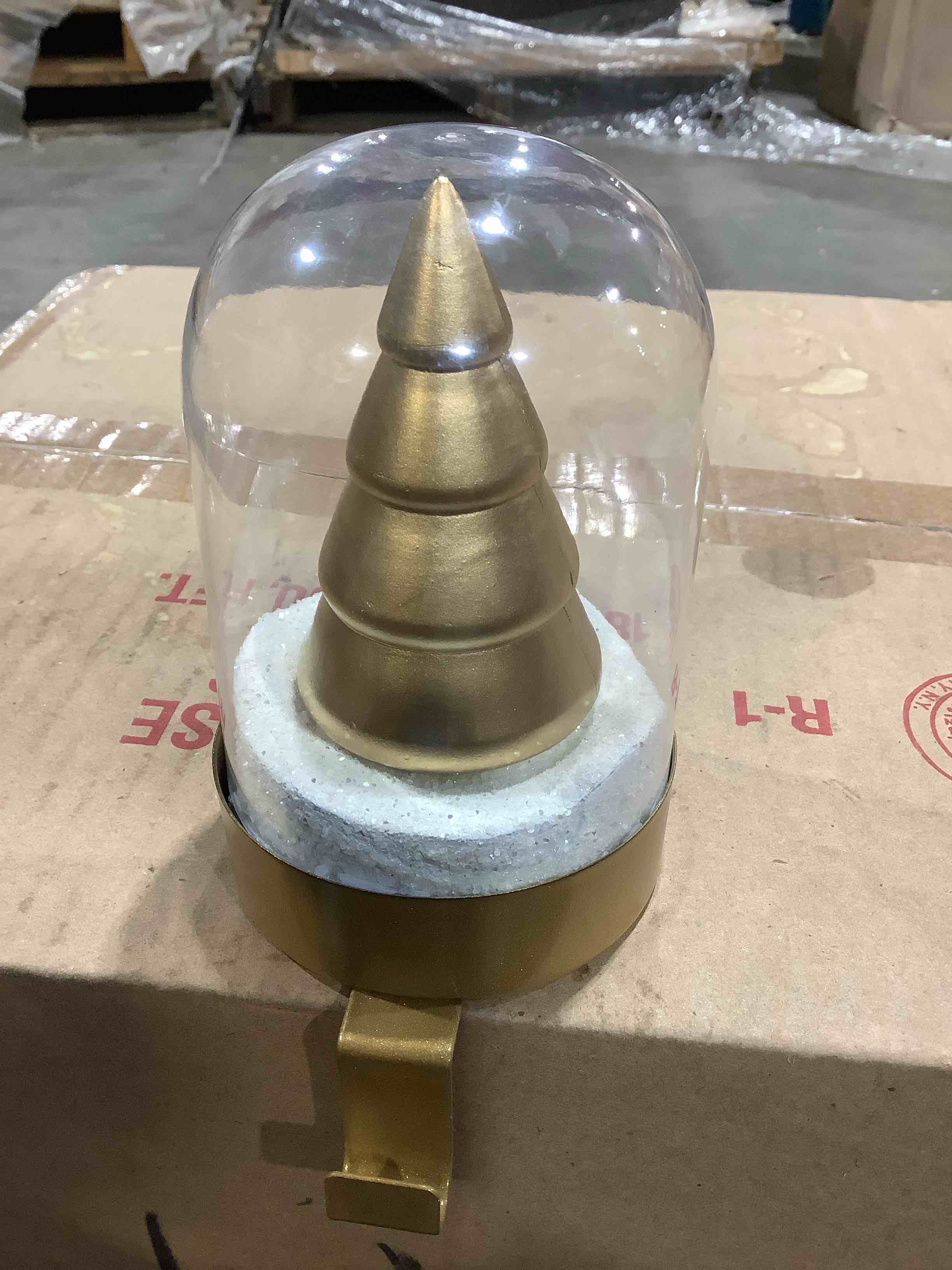 Condition photo showing New/Like New for Christmas tree, stocking holder, streamer man