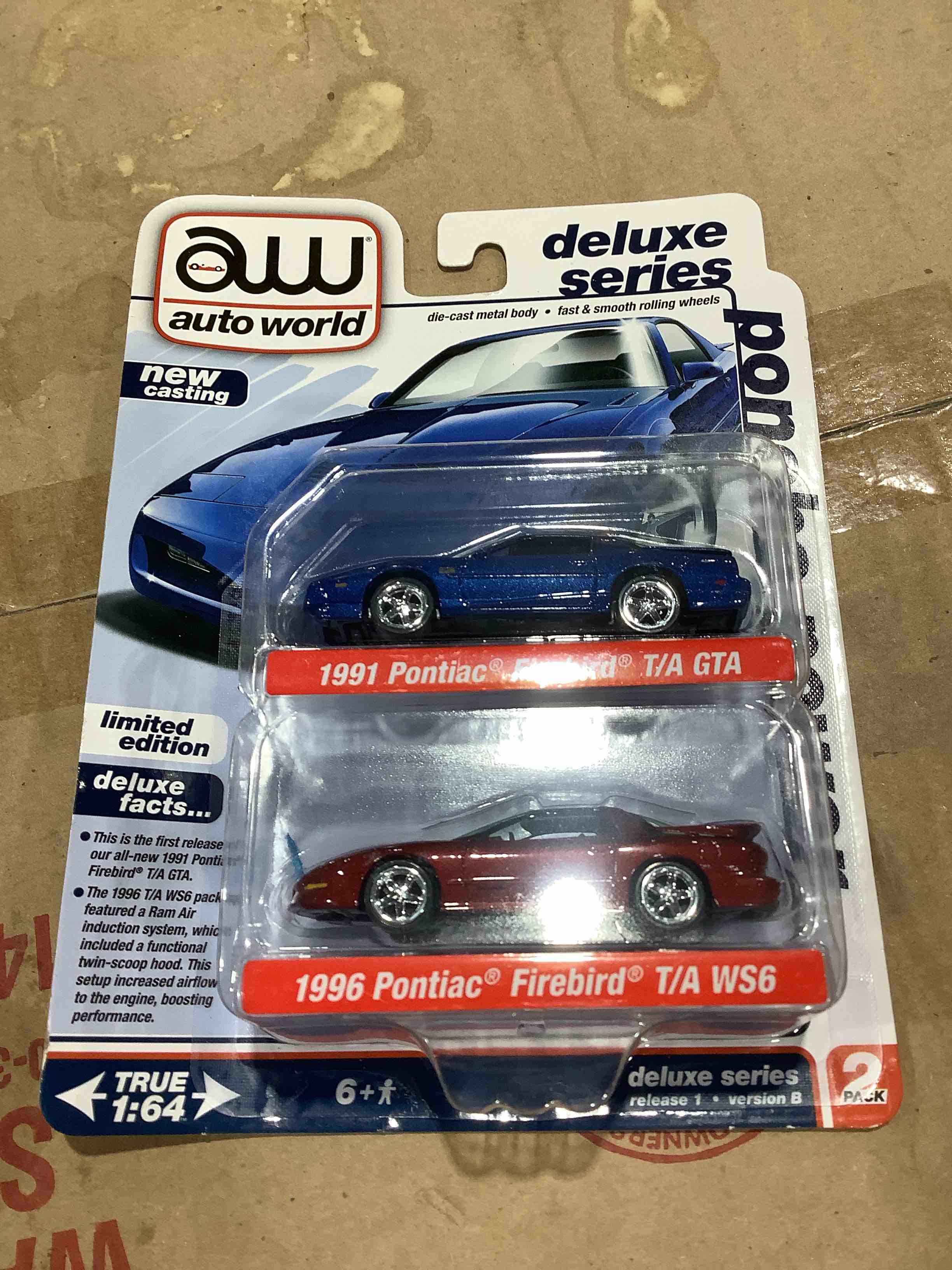 Auto world deluxe series poncho power 1991 and 1996 Pontiac, Firebird