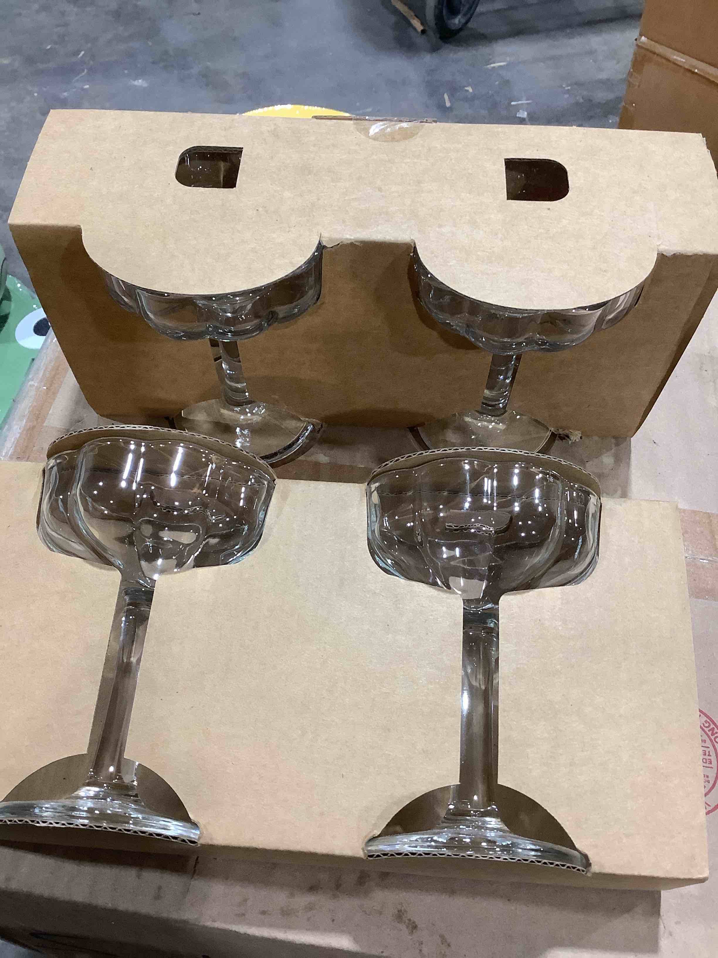 Condition photo showing New/Like New for Decorative Coupe Glasses, Clear