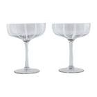 2 Count Decorative Coupe Glasses, Clear