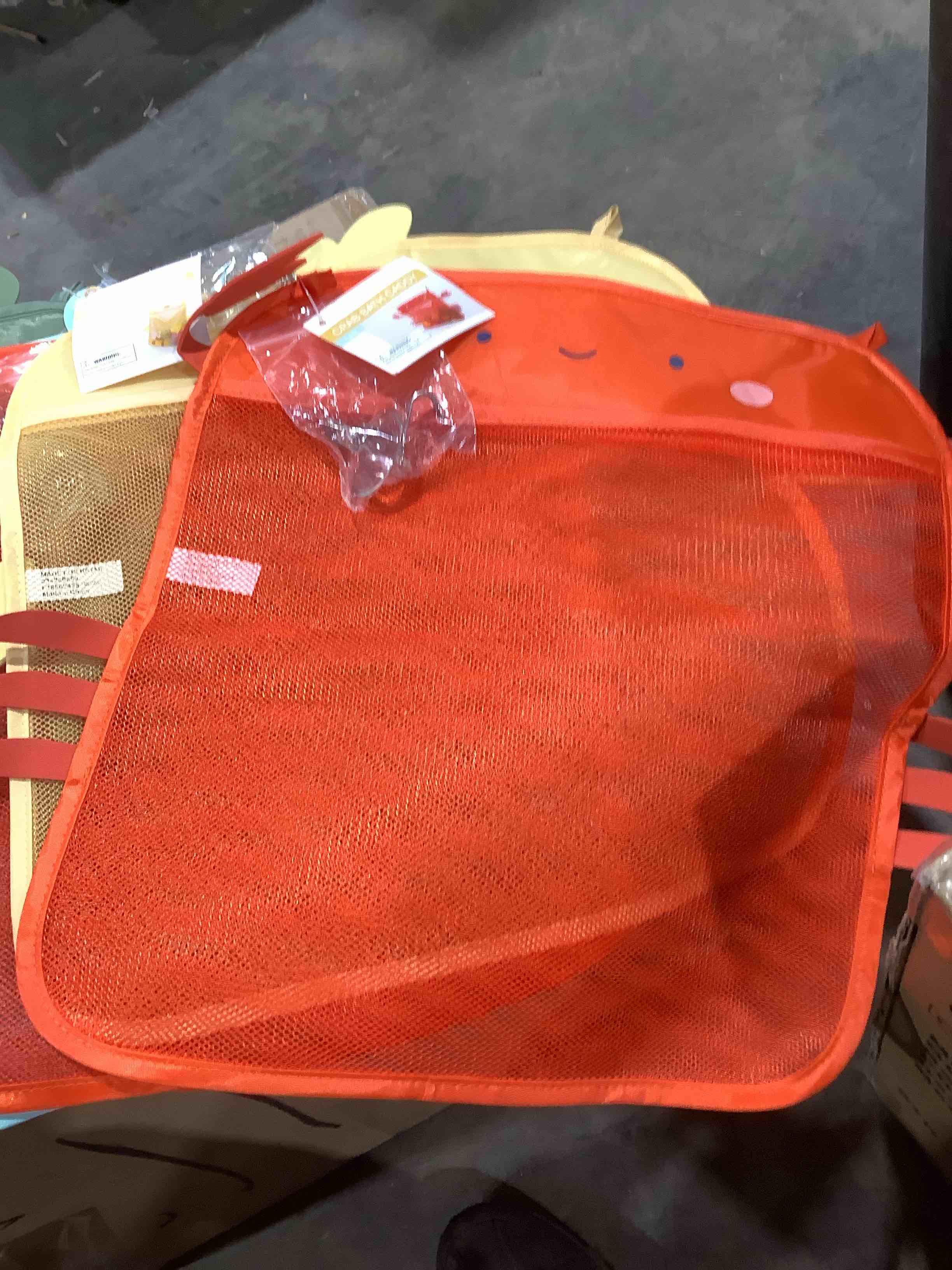 Frog, crab bath tub caddies for bathtub toys, 5 ct