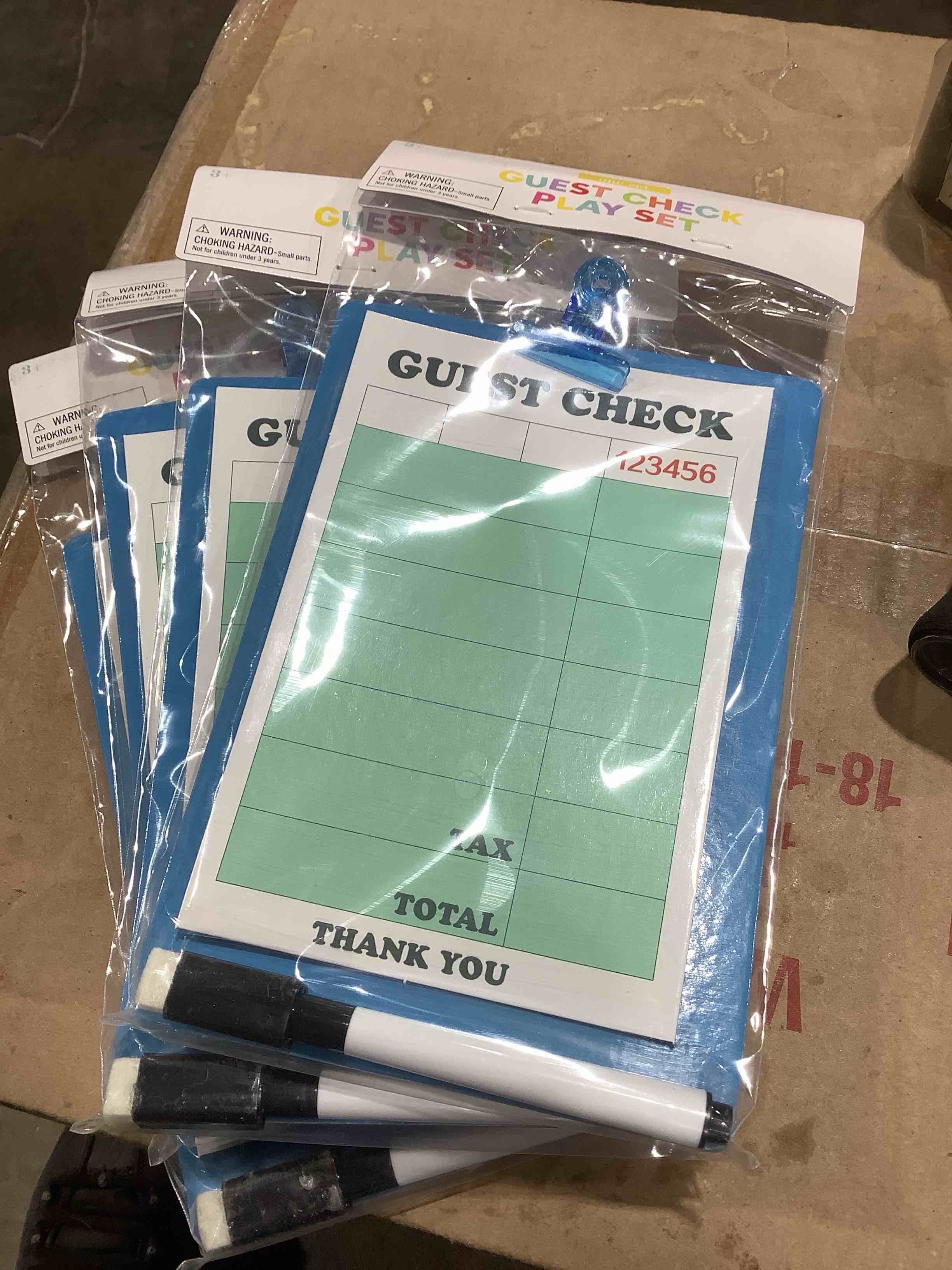 Guest check place set, 3+ page, four count