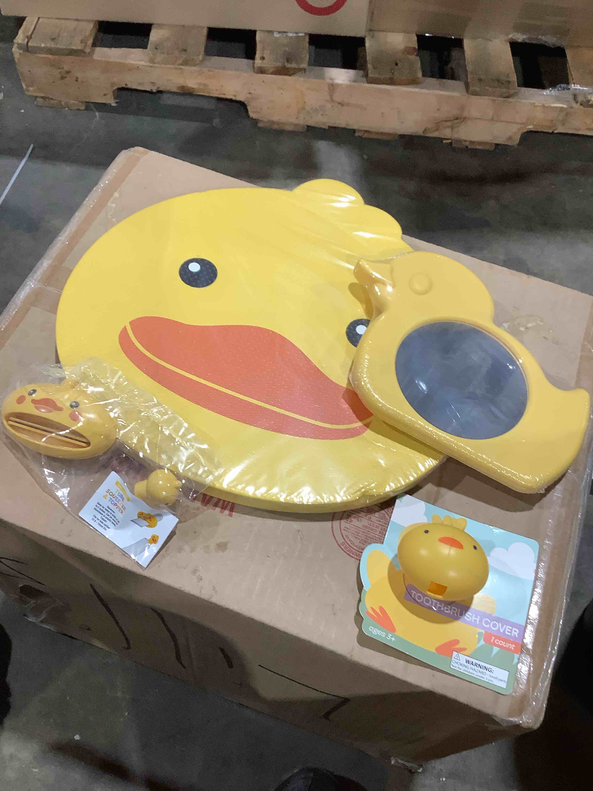 Bath Kneeler; Mirror, tube squeezer, soap dish and toothbrush cover