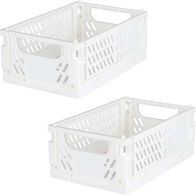 white plastic crate good for organizing krafts, 1 crate