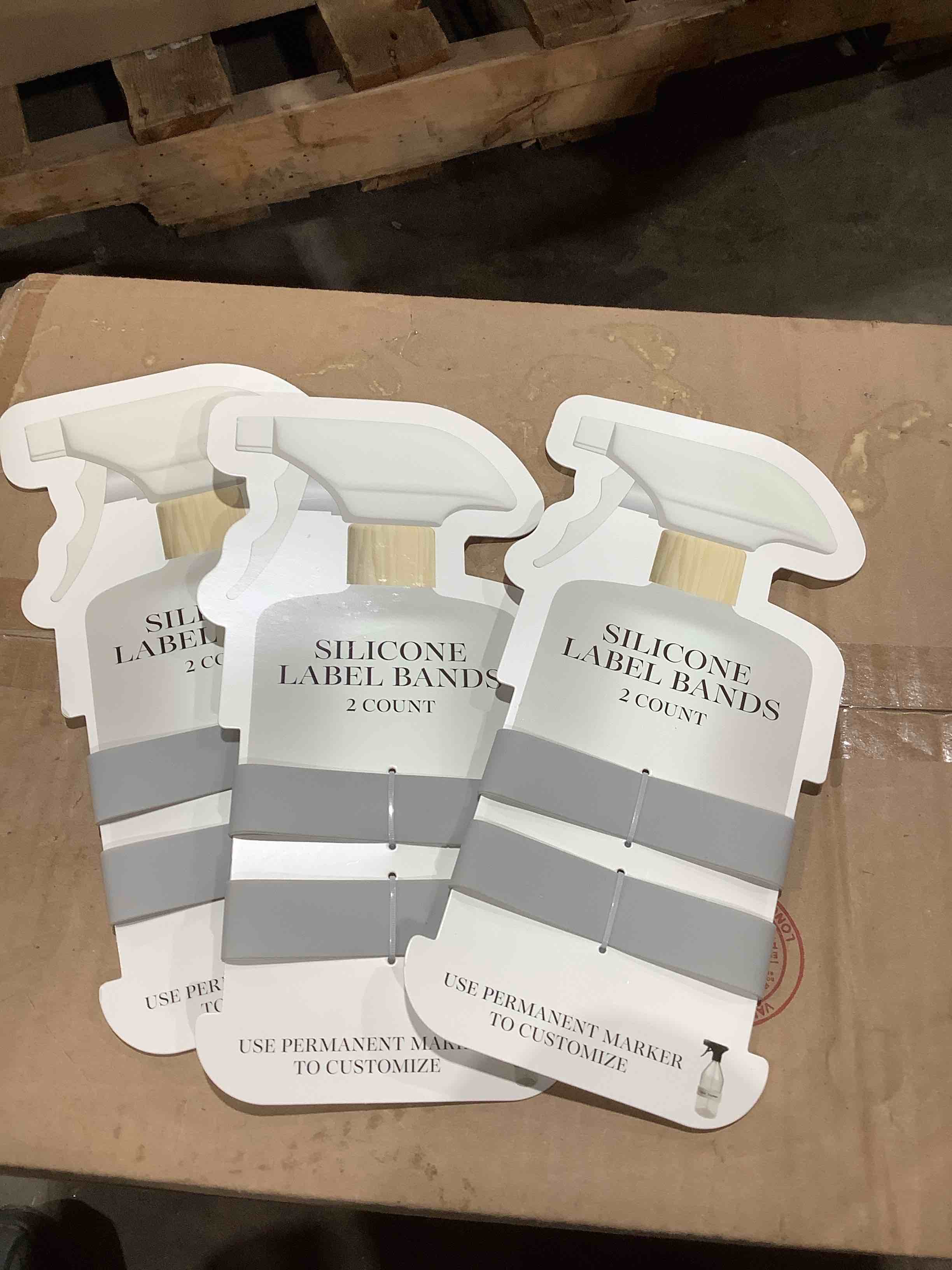 Silicone label bands, two counts each pack, three packs