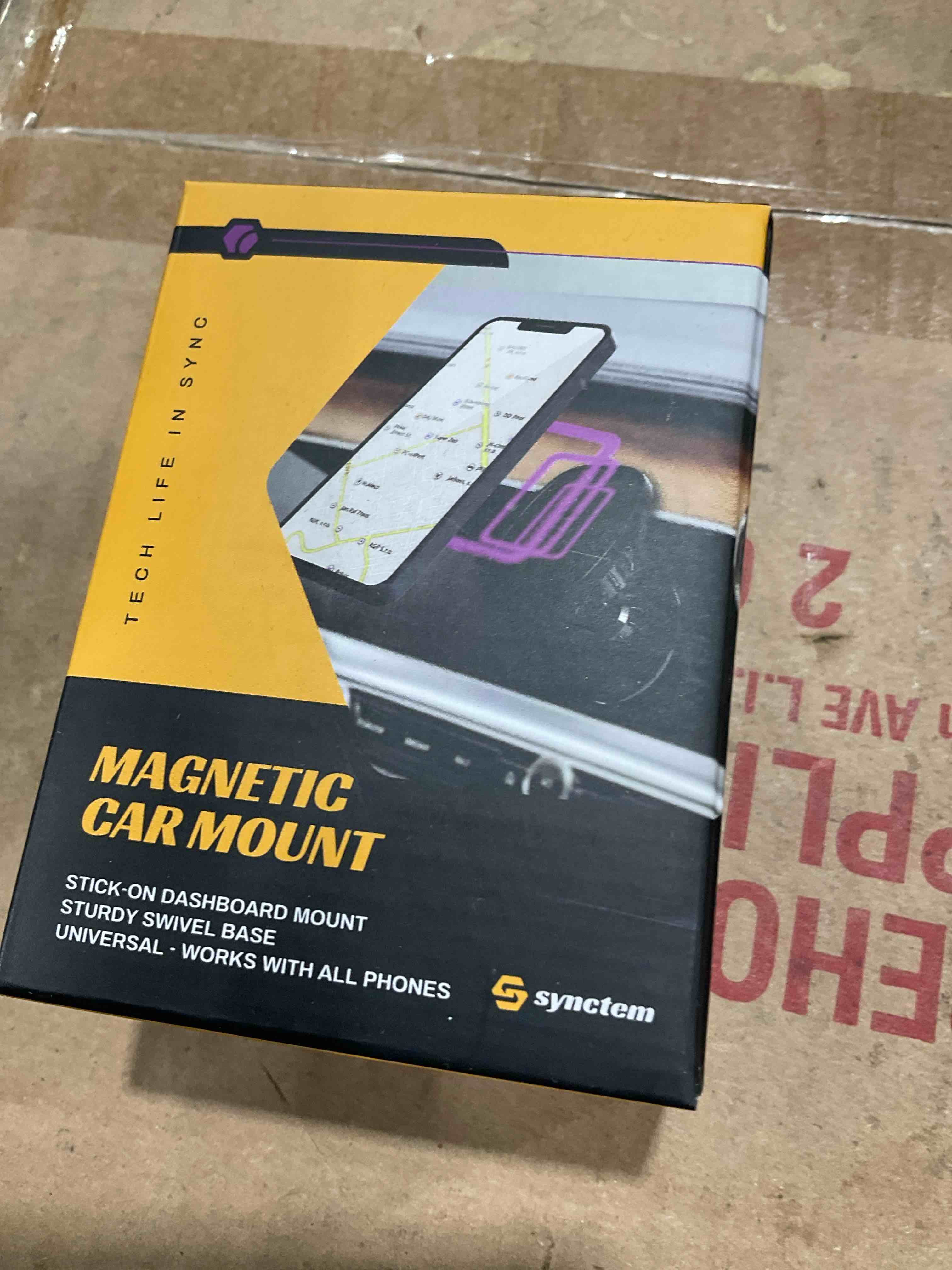 Universal Stick On Swivel Mount Dashboard Magnetic Phone Holder for Car, Phone Mount for Car for Cell Phones and Mini Tablets with Fast Swift-snap