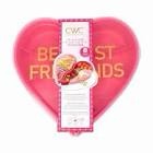 Cook With Color Valentine Best Friends Heart-Shaped Snack Box Pink