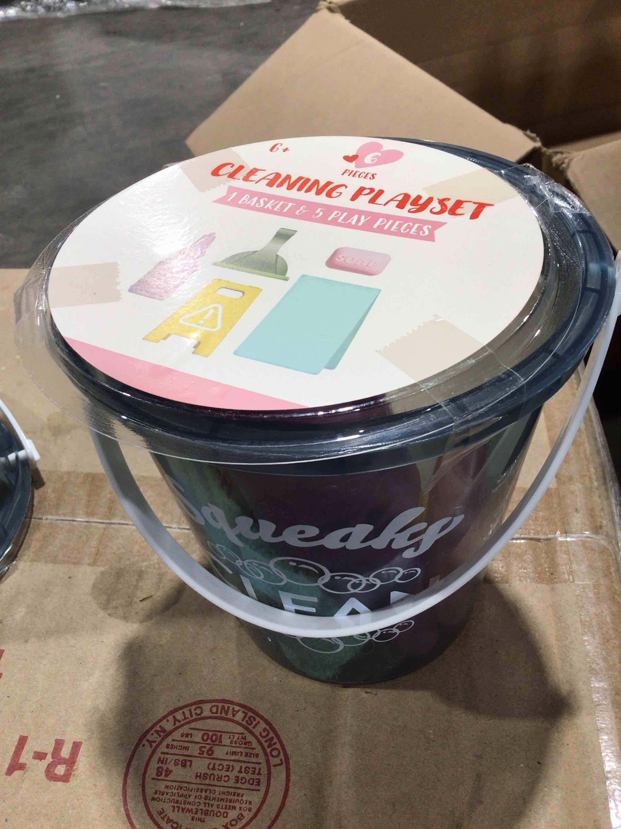 Warzone, six piece cleaning, playset, one basket and five play pieces for ages six and up