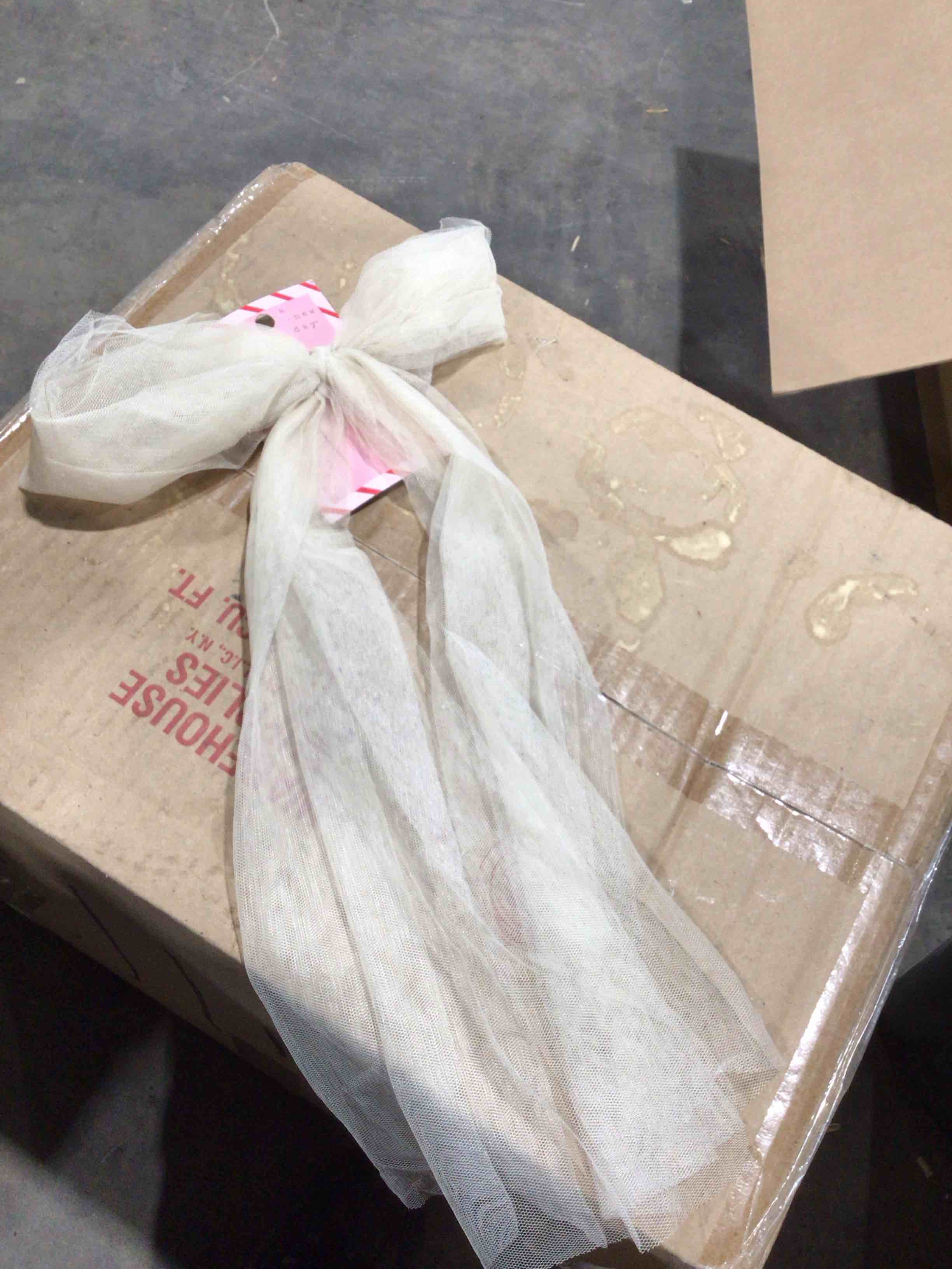 Tulle Bow Hair Barrette - A New Day™ Cream