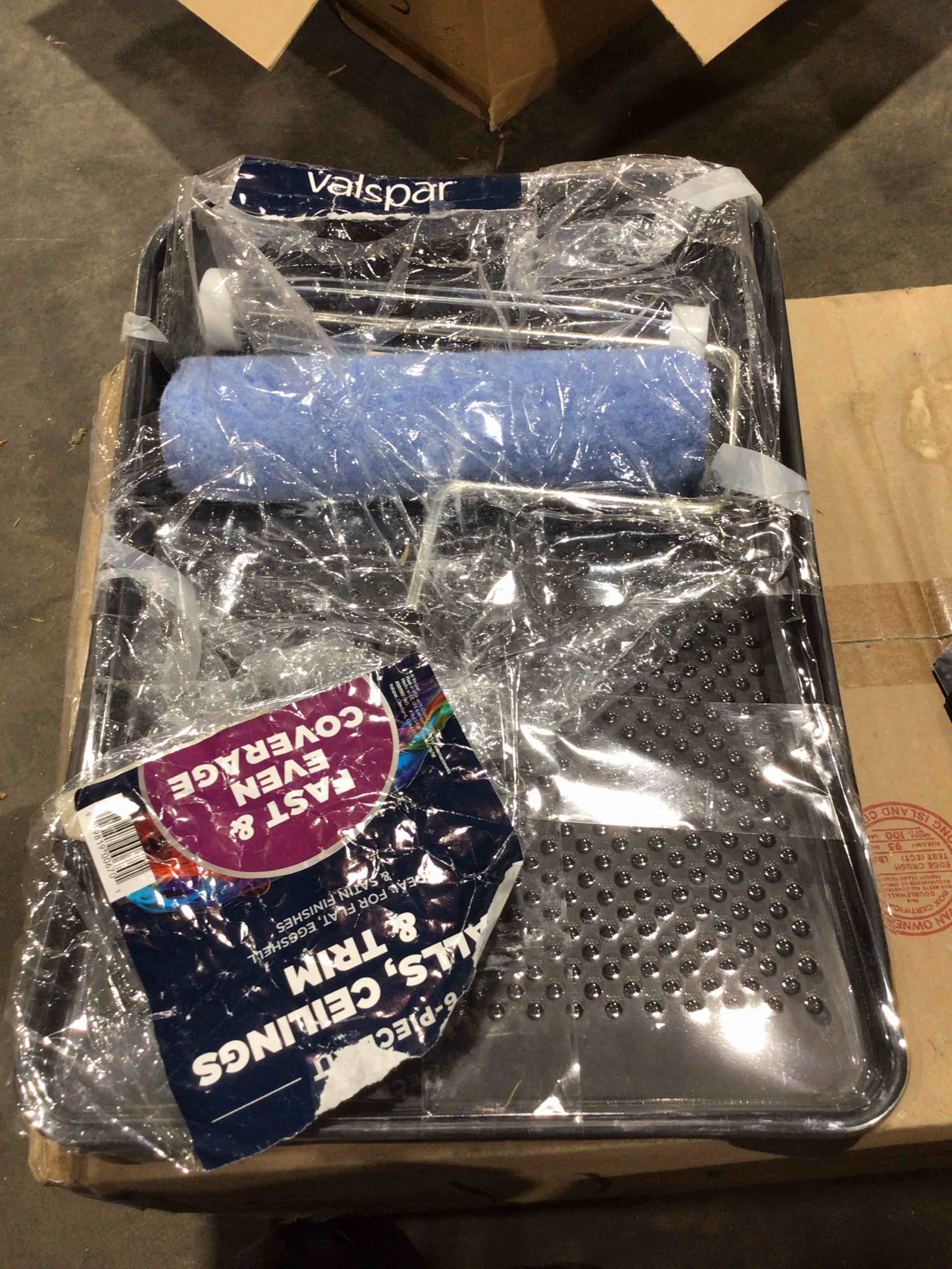 Valspar Wall Ceilings and Trim 889905960 Paint Roller Kit Smooth Wall and Ceilings Surface Polyester 6 -Piece