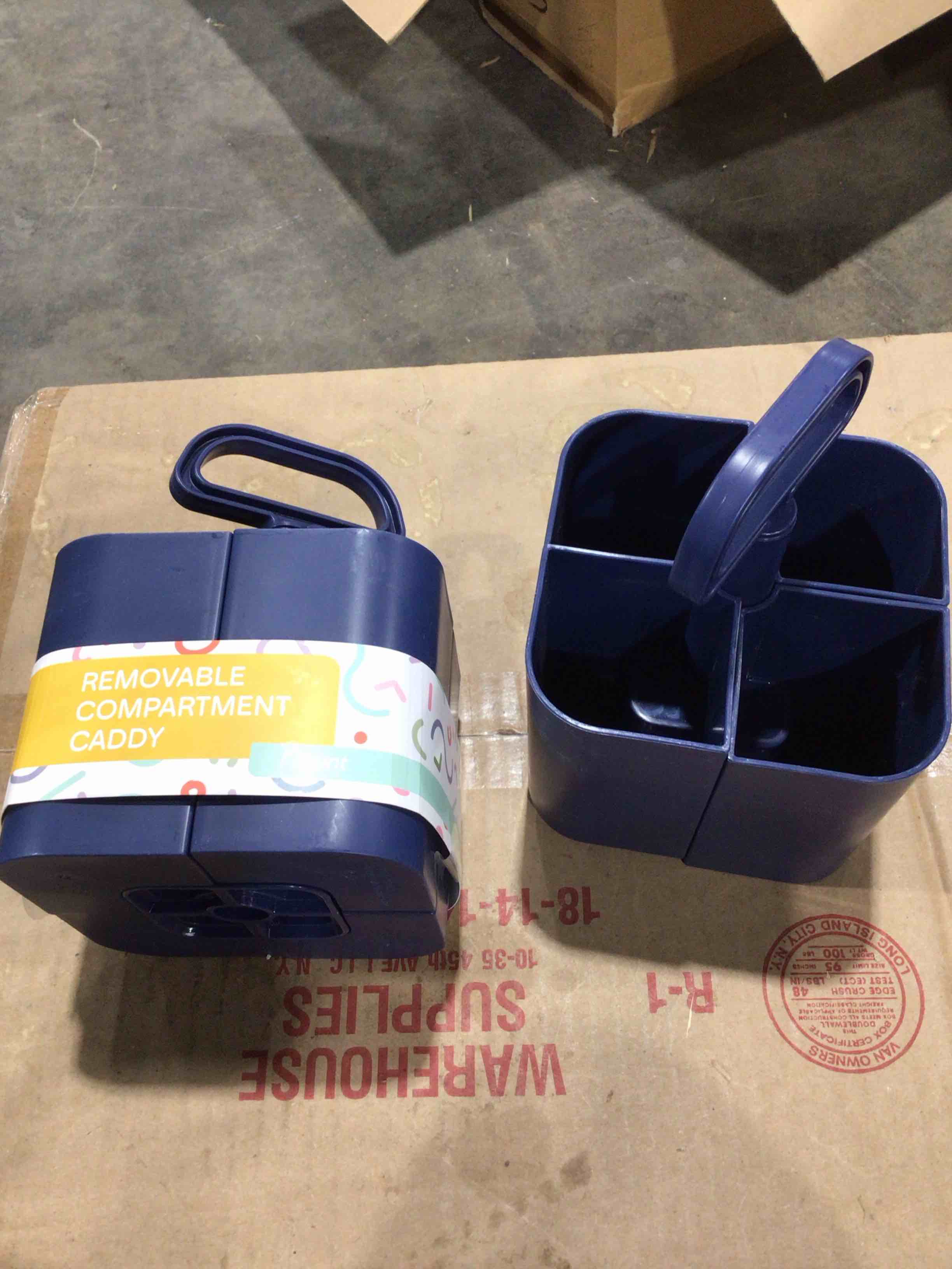 Removable, organizing, compartment, caddies for sections