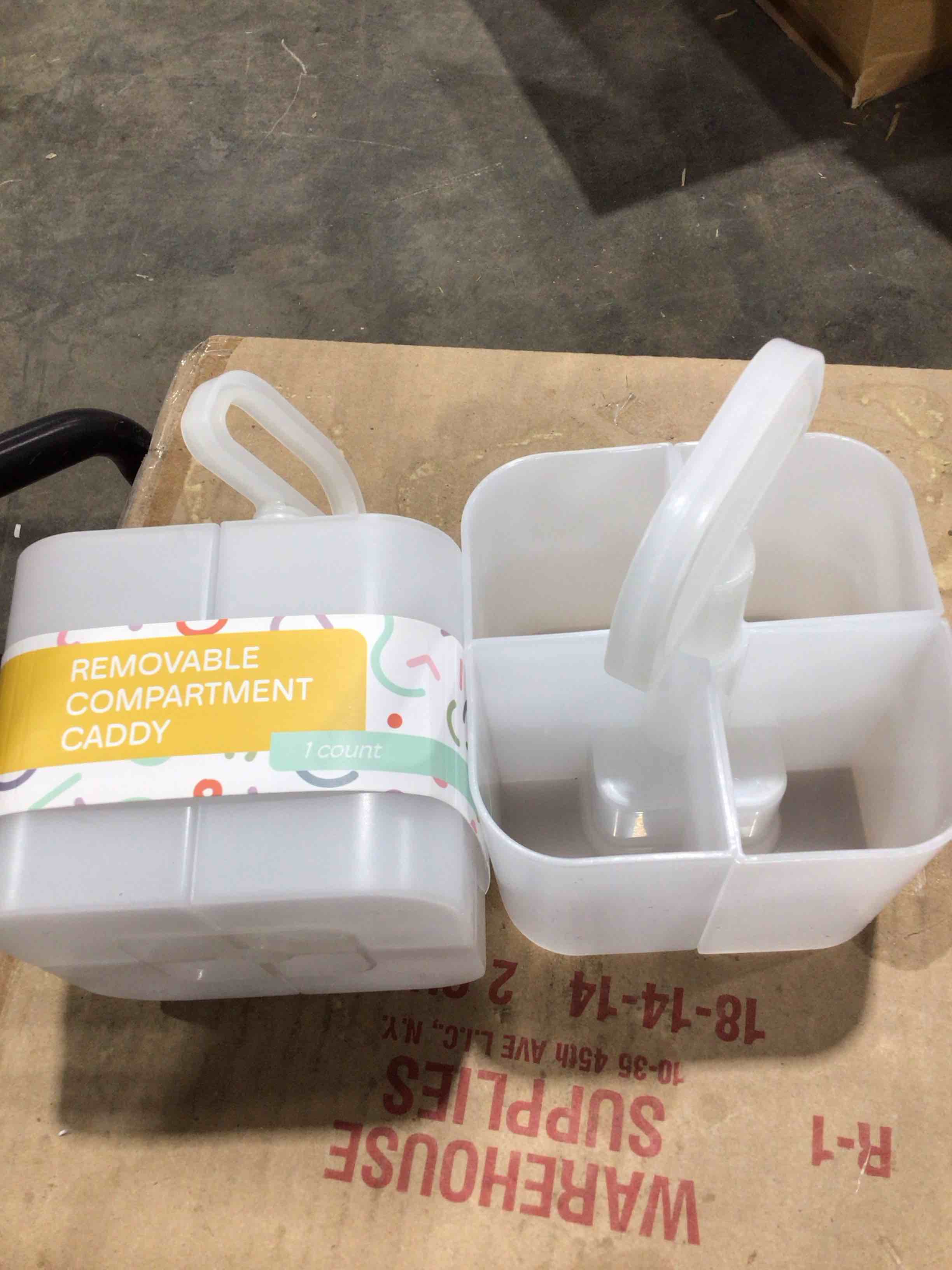 Removable, organizing, compartment, caddies for sections