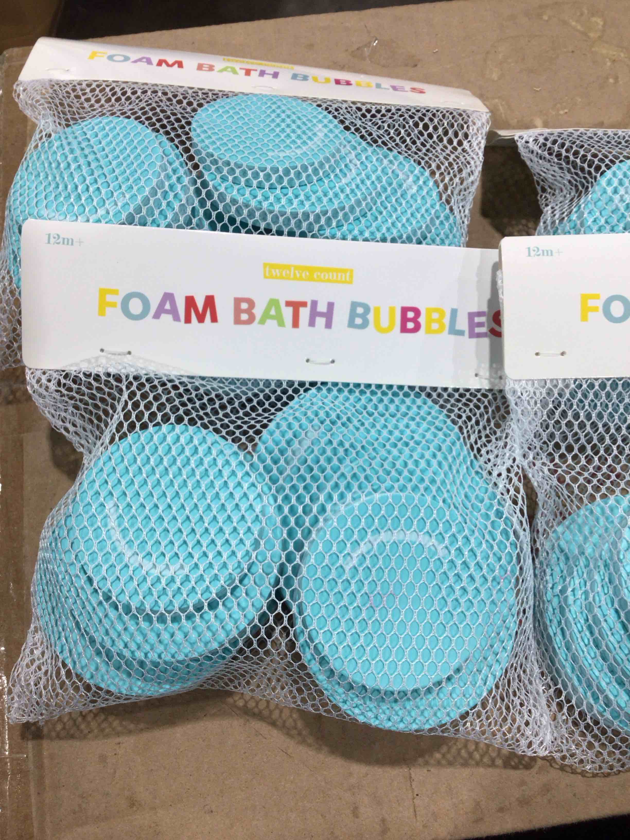 12 count foam bath bubbles for 12 months and up