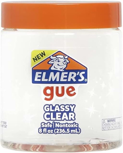 Elmer s Gue Pre Made Slime  Glassy Clear Slime  Great for Mixing in Add-ins  1 Count