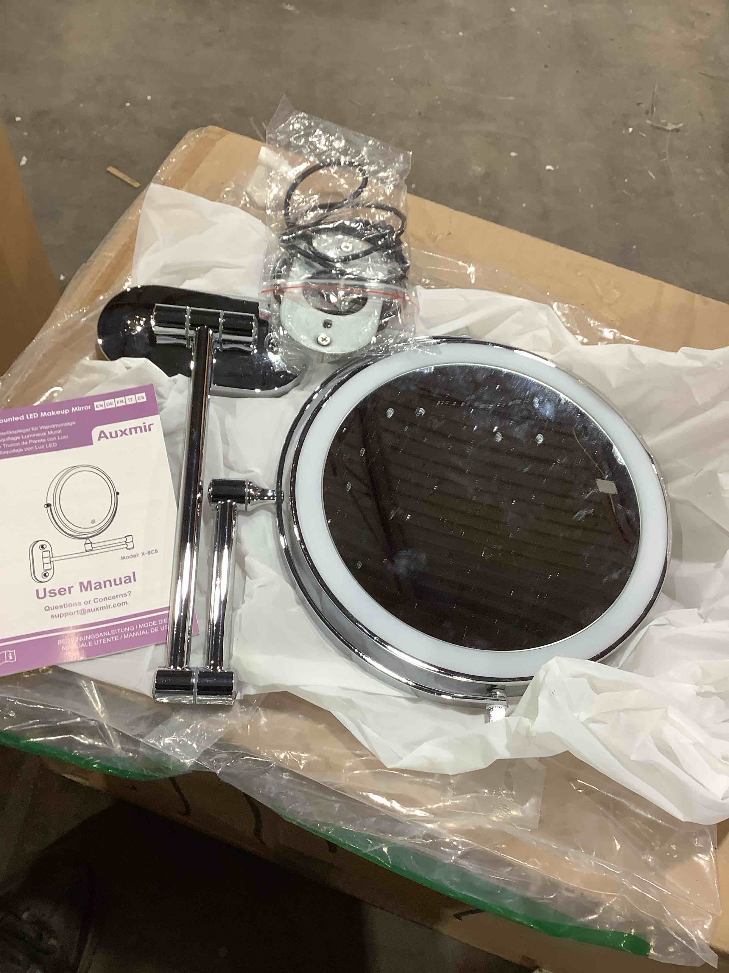 Condition photo showing Good Condition for Auxmir wall mounted LED make up mirror