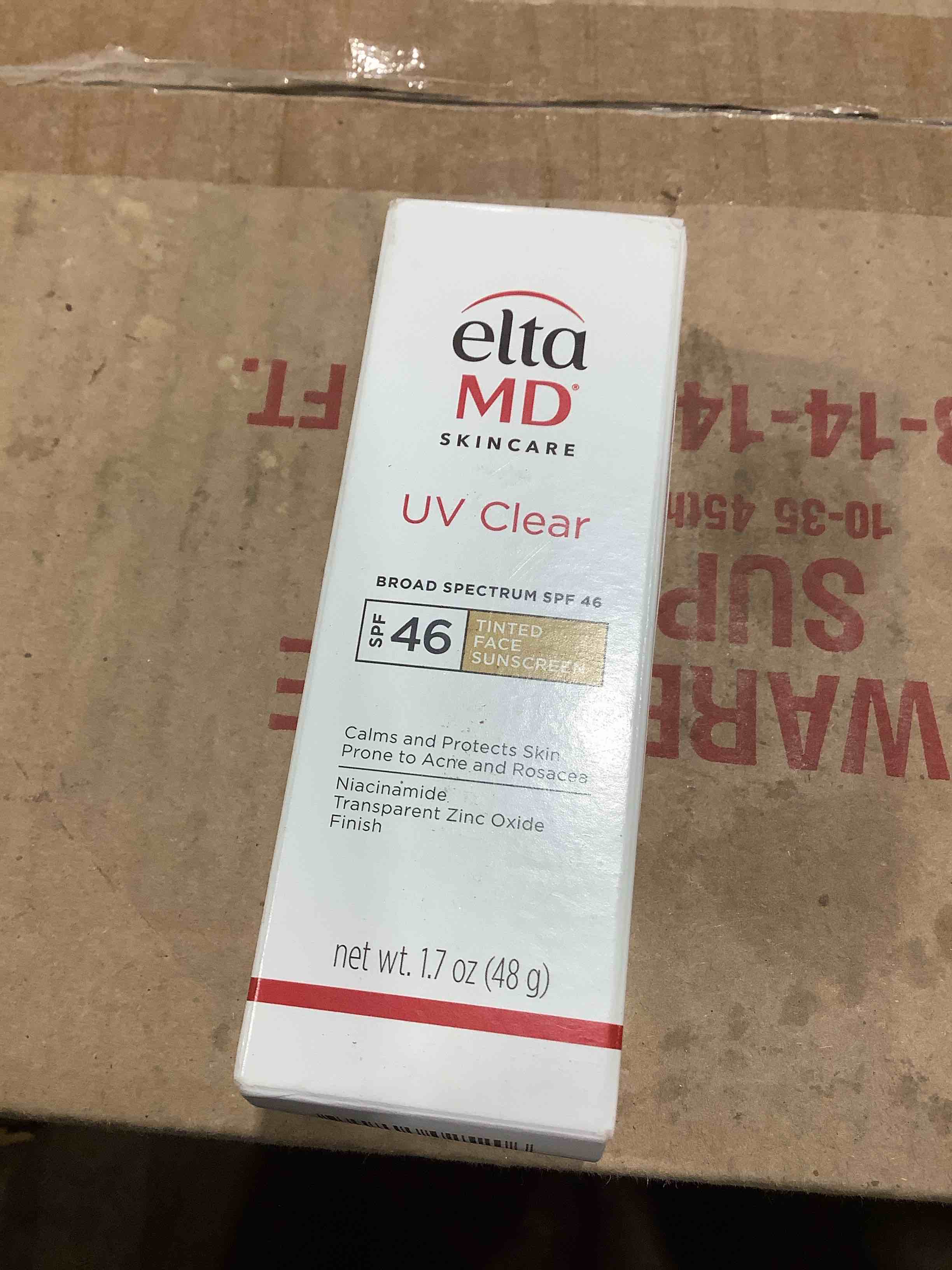 Condition photo showing New/Like New for EltaMD UV Clear Tinted Face Sunscreen, SPF 46 Oil- Free with Zinc Oxide, Dermatologist Recommended, Stocking Stuffer