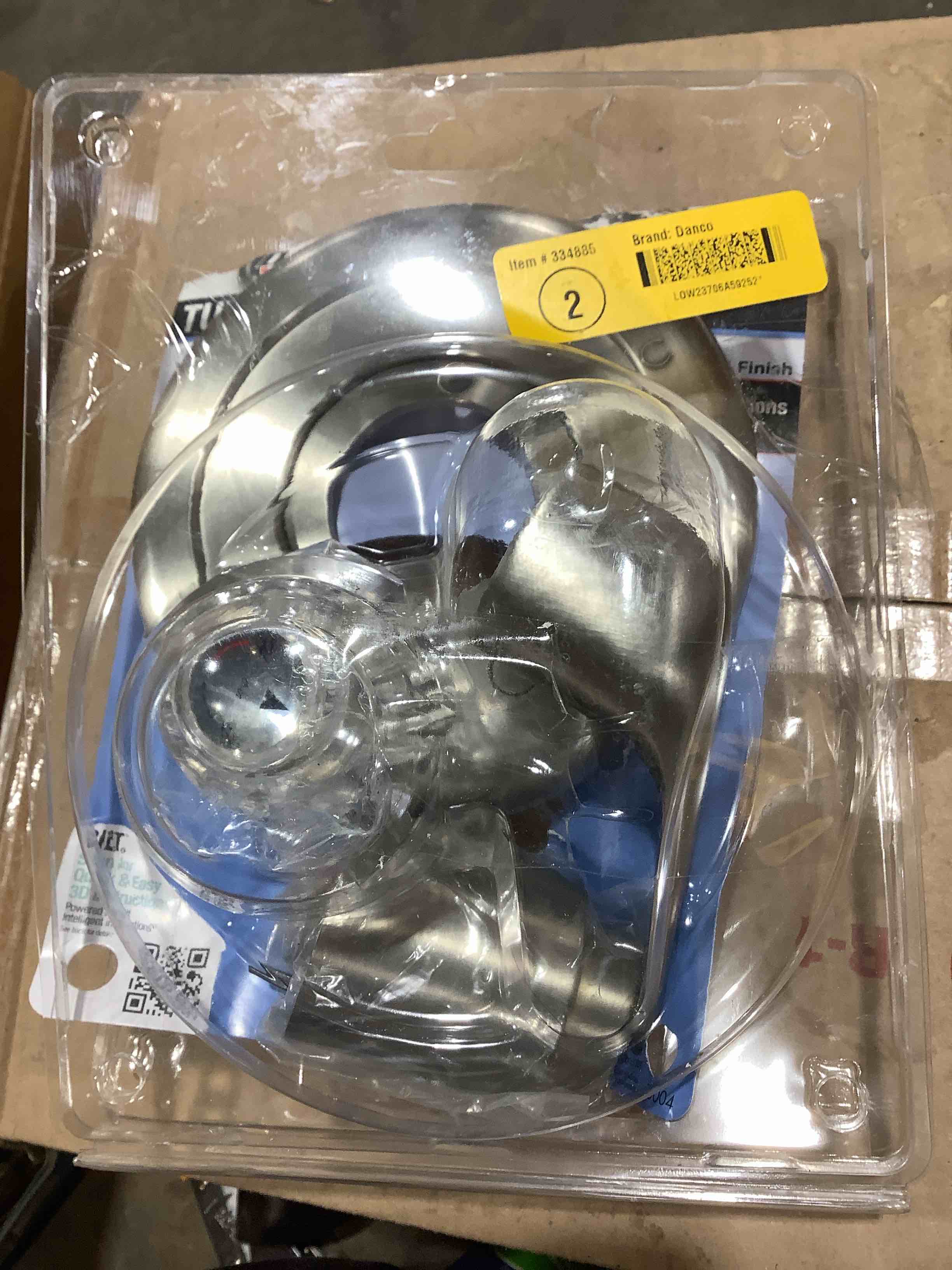 Condition photo showing Good Condition for Danco 10004 Tub/Shower Trim Kit for Delta Delta 600 and Delta Monitor 14 series in Brushed Nickel