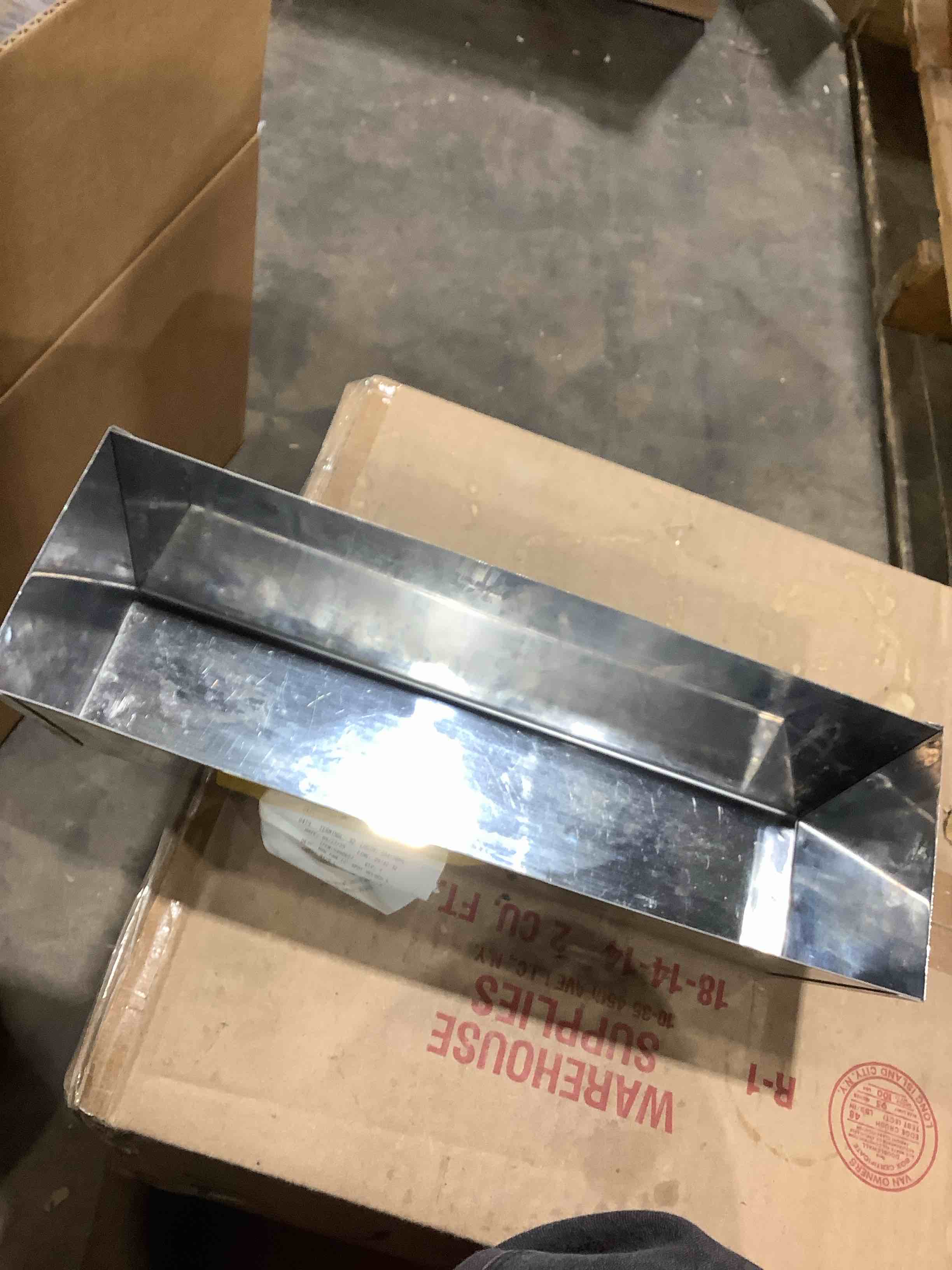 Condition photo showing Good Condition for Mud pan 12" spot welded stainless steel