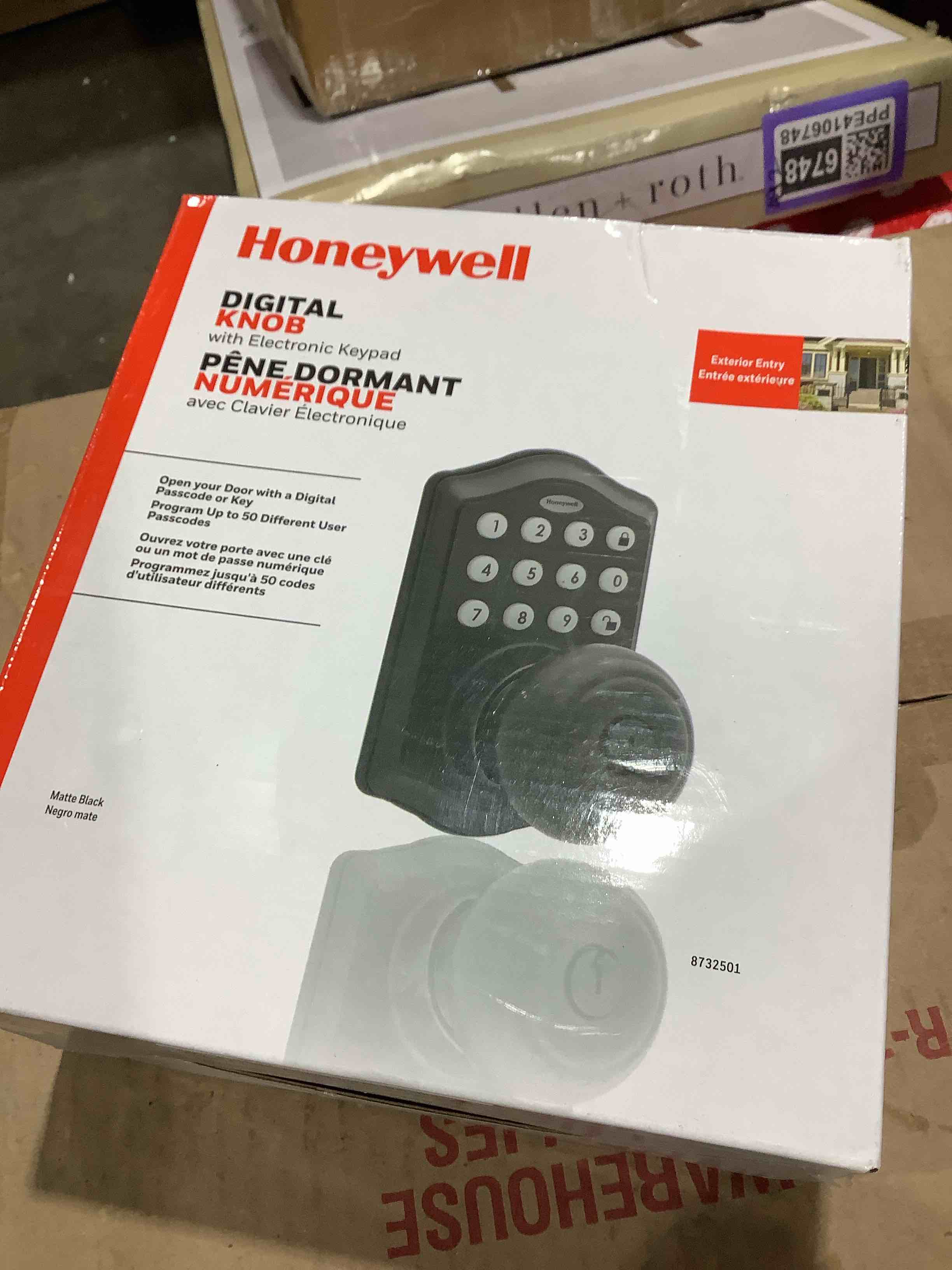 Condition photo showing Good Condition for Honeywell Electronic Entry Knob Door Lock, Matte Black, 8732501 (B07VH1Y6F9)