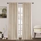 Ike solid 70 inch to 85 inch blackout rod pocket back curtain panels