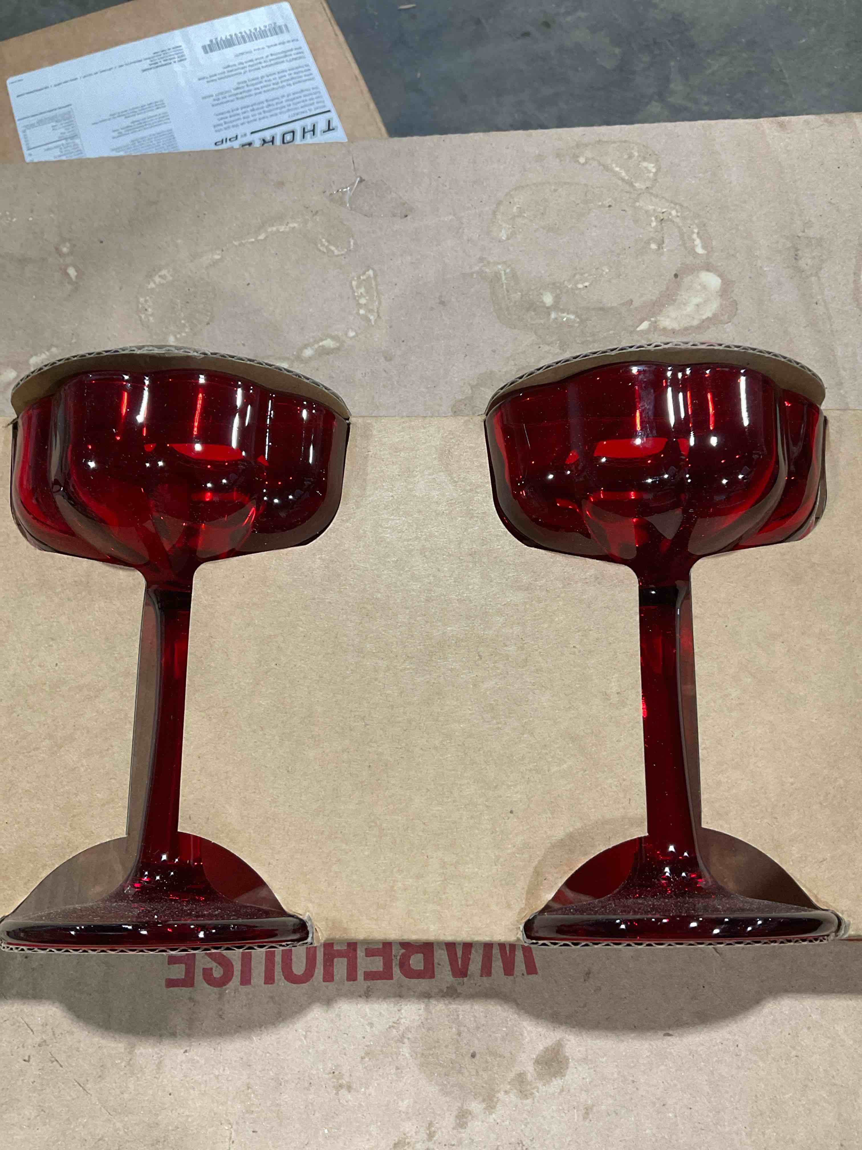 2 count Coupe glasses, clear